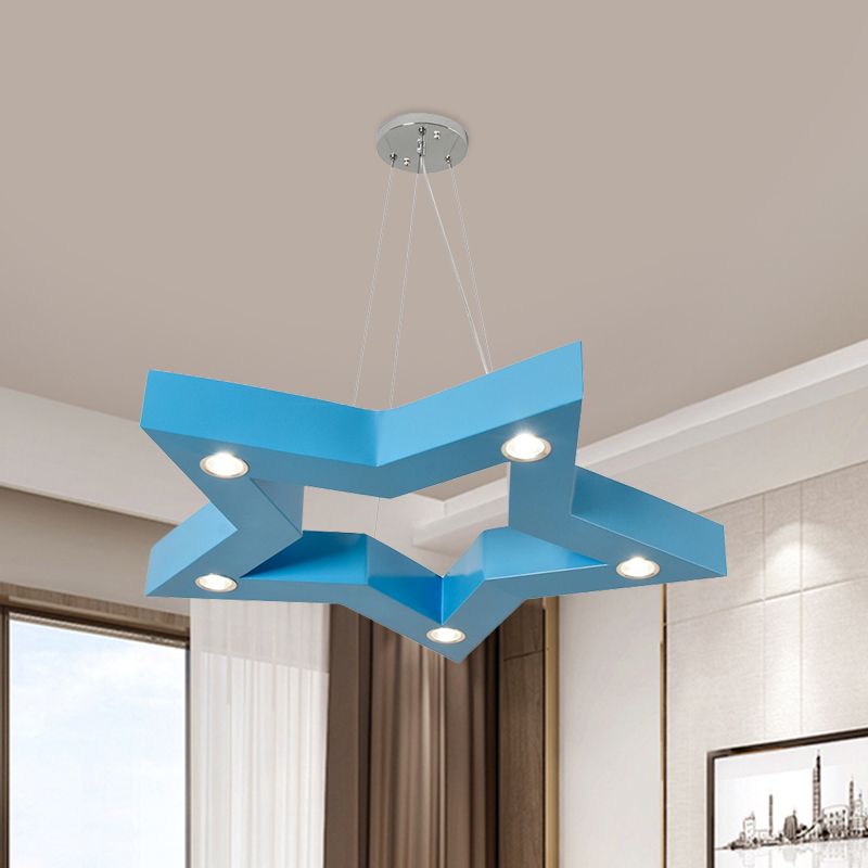 Aria Moderne LED Suspension Jaune Bleu Vert Métal Salle à Manger