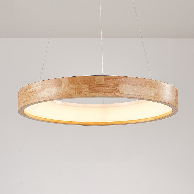 Muto Suspension Anneau Simple, Bois/Acrylique, Bois, Salon