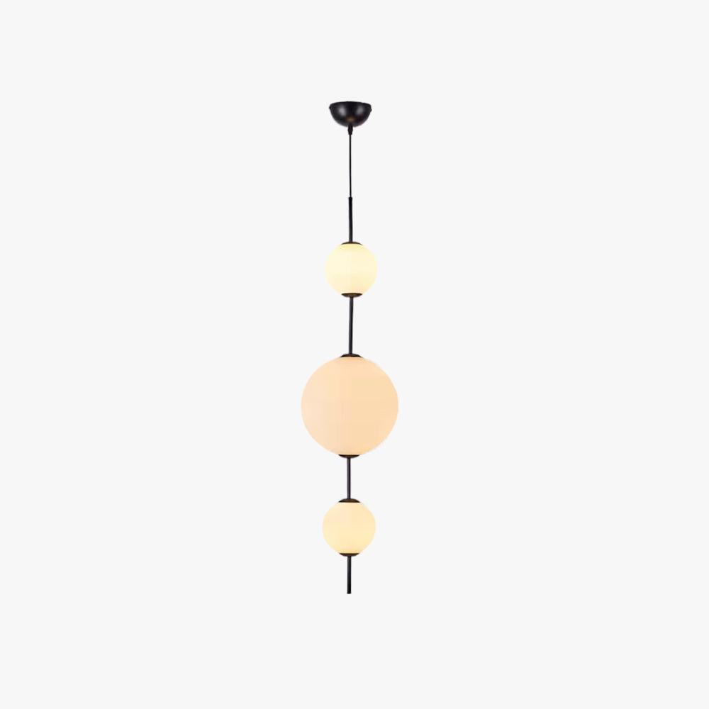 Valentina Luminaires Suspensions Bulle Moderne Simple Métal/Verre Noir Salon/Chambre à Coucher