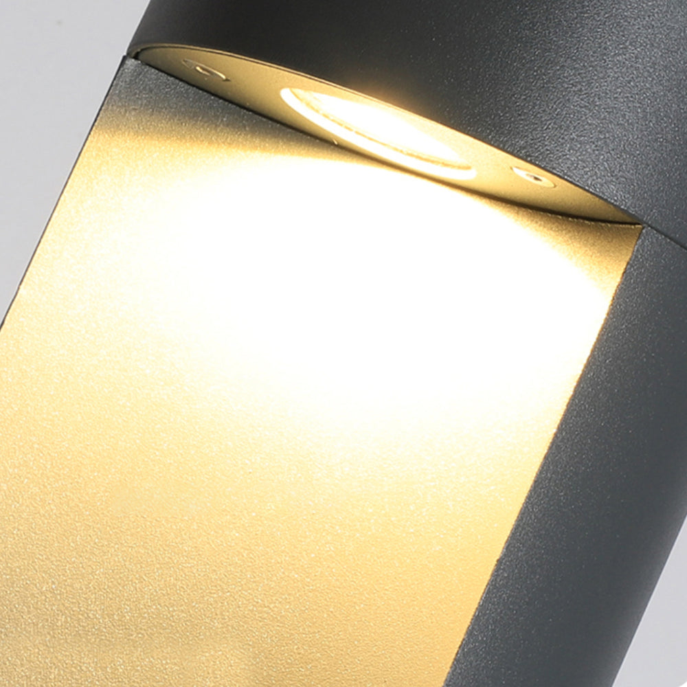 Ray Moderne Lampadaire Extérieur LED Noir Métal/Verre Jardin Couloir