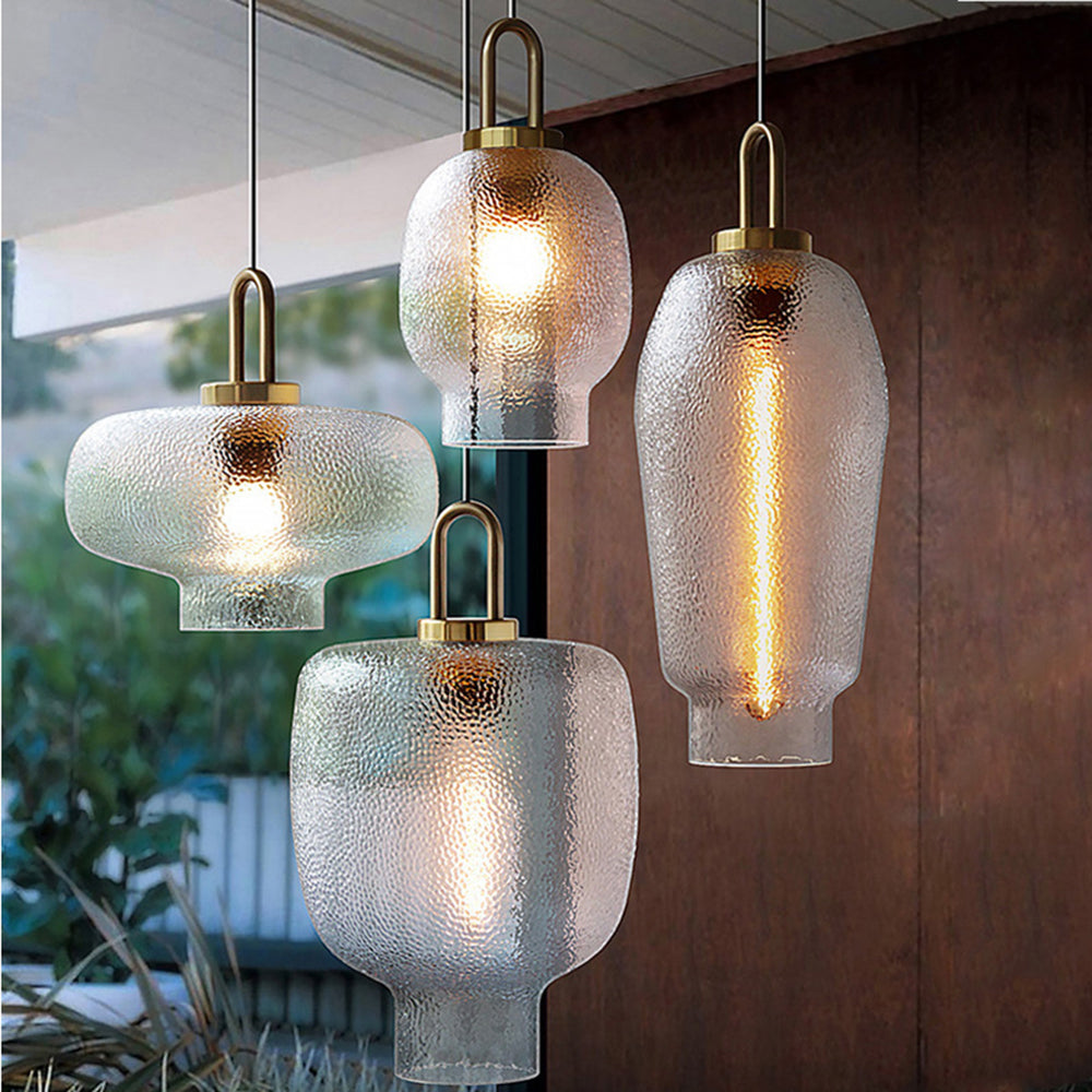 Valentina Design Luminaires Suspensions Métal Moderne LED Verre Or Salon/Chambre à Coucher