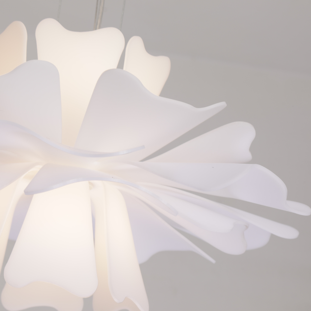 Arisha Suspension Fleur Moderne Blanc Salon