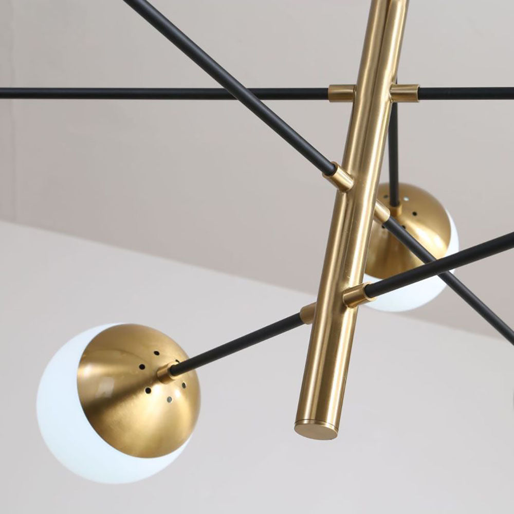 Valentina Globe LED Suspension Or Métal Verre Salon Chambre à Coucher