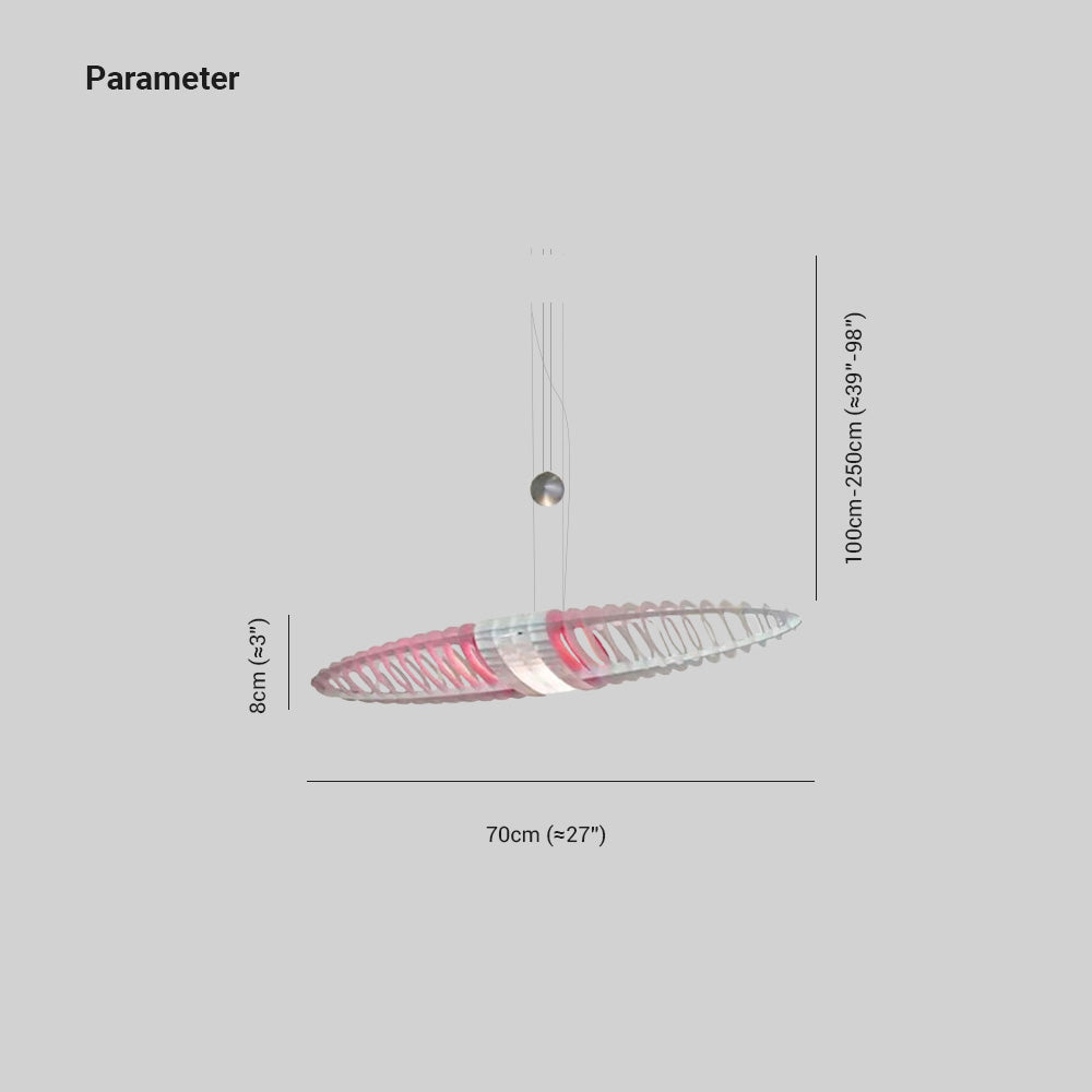 Arisha Suspension Feuille Contemporaine, Acier Inoxydable/Acrylique, Chambre