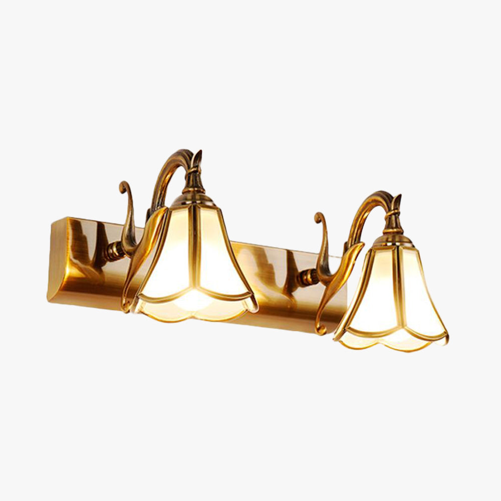 Ray Design Italien Floride Applique Murale à miroir LED Marron Métal Salle de Bain