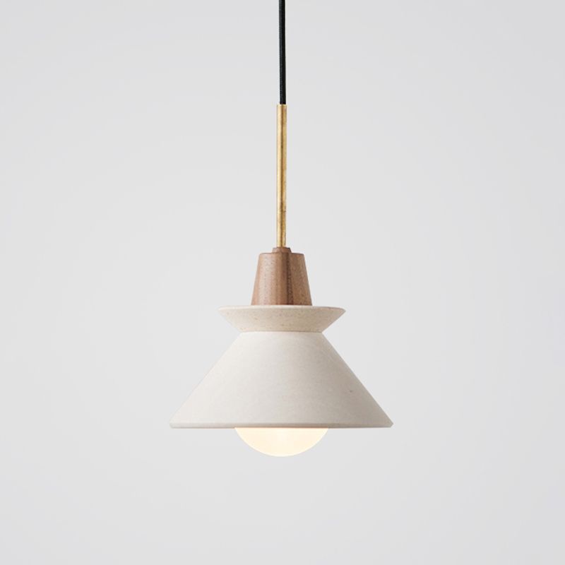 Muto Moderne LED Suspension Blanc Métal Ciment Salon Chambre à Coucher