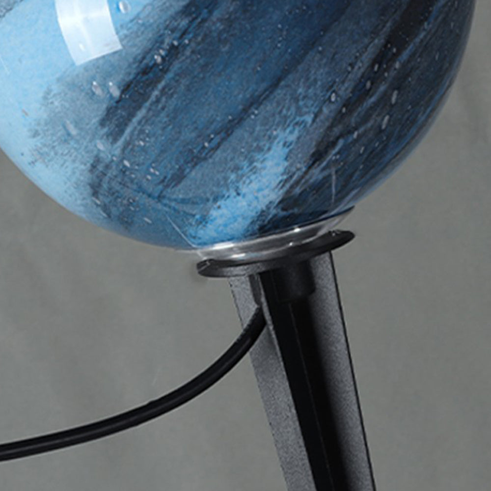 Ray Lampadaire Boule Moderne Bleu/Curry de Lait Jardin