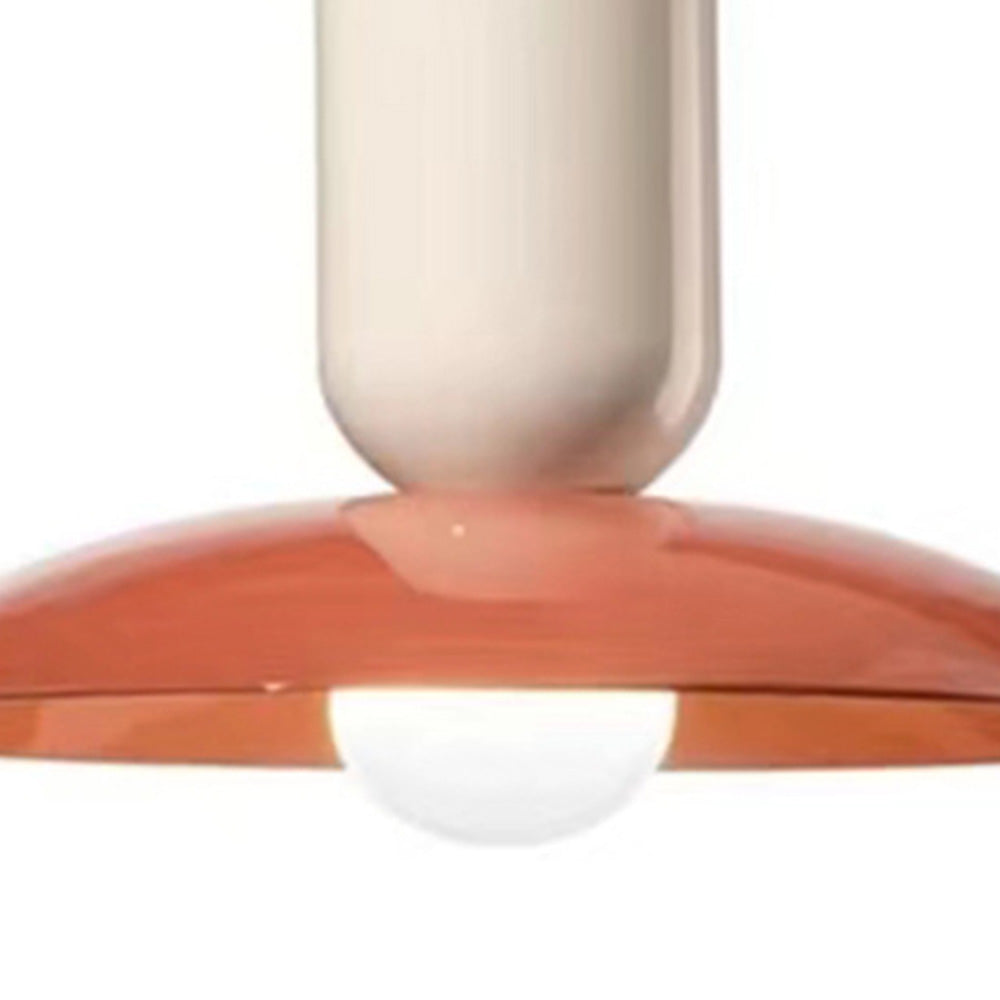 Valentina Suspension Dôme Moderne, Metal, Vert/Blanc/Orange, Salon