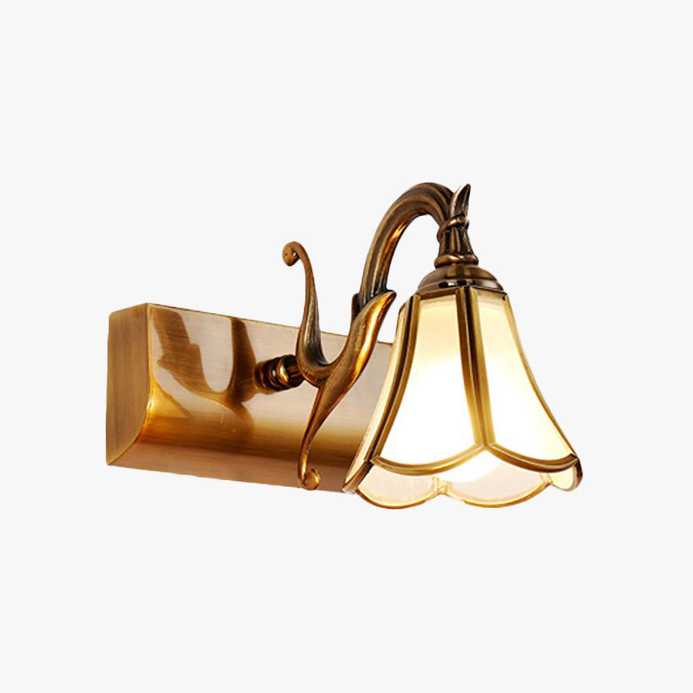 Ray Design Italien Floride Applique Murale à miroir LED Marron Métal Salle de Bain