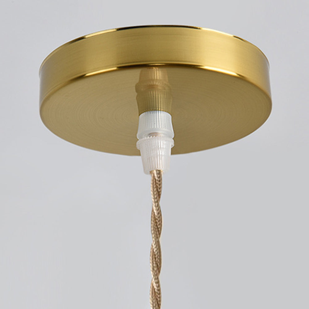 Valentina Luminaires Suspensions Art Deco Floral Vintage Métal/Verre Doré/Clair Salon/Chambre à Coucher
