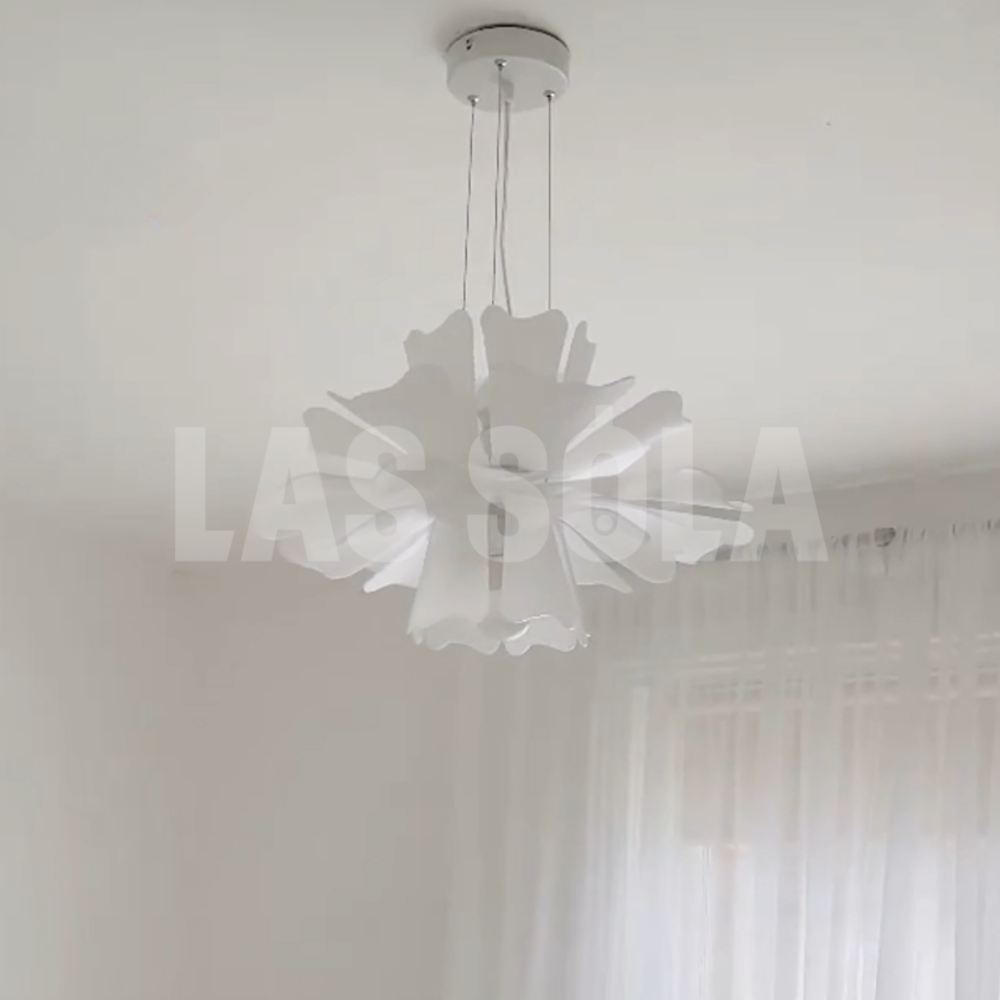 Arisha Suspension Fleur Moderne Blanc Salon