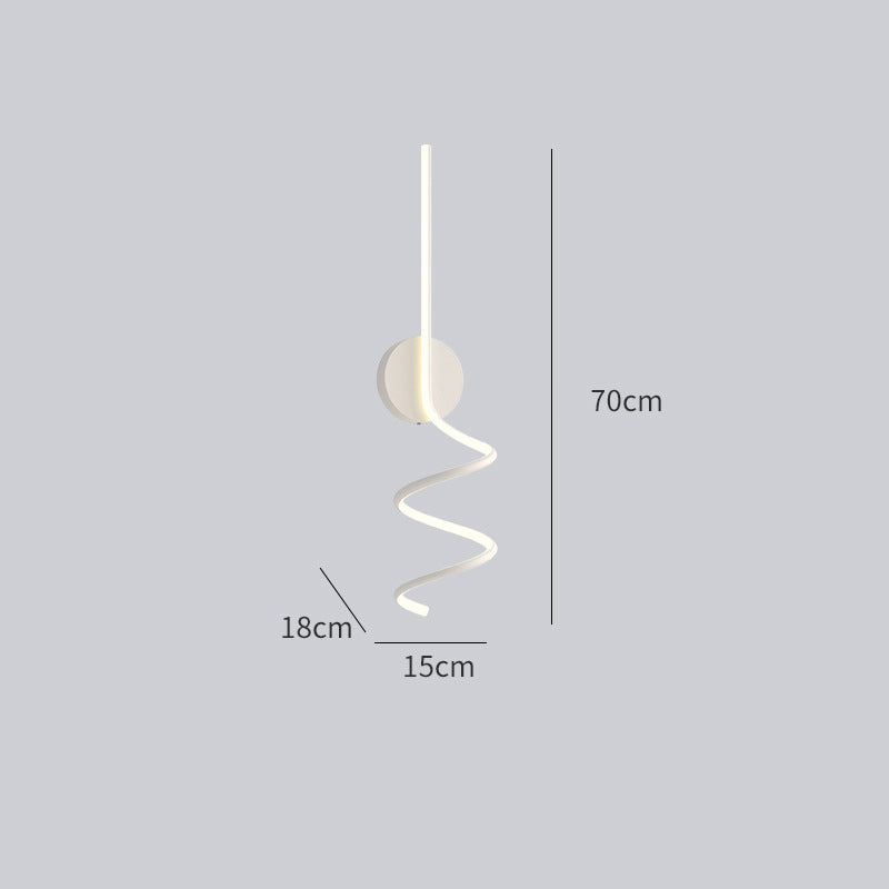 Arisha Applique Murale LED Spirale Moderne Pour Chambre, Couloir, Salon