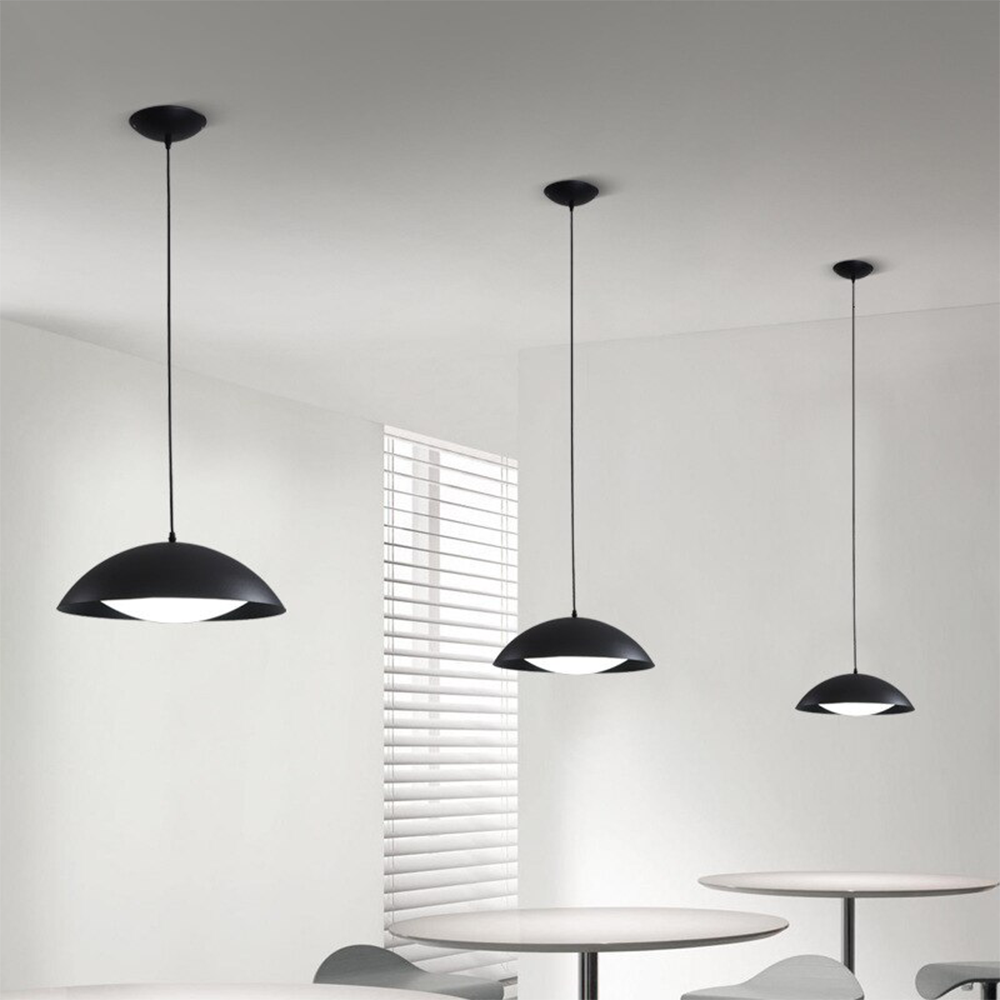 Valentina Suspension Moderne Minimaliste Blanc Métal Salle à Manger