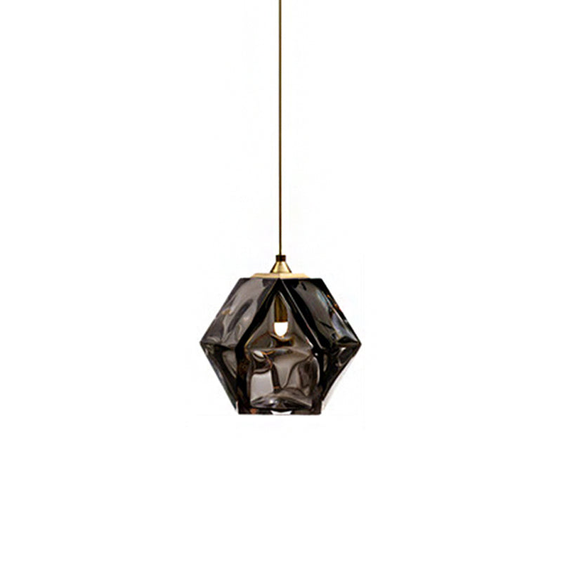 Valentina Polyèdre LED Suspension Métal Verre Cuisine Chambre à Coucher