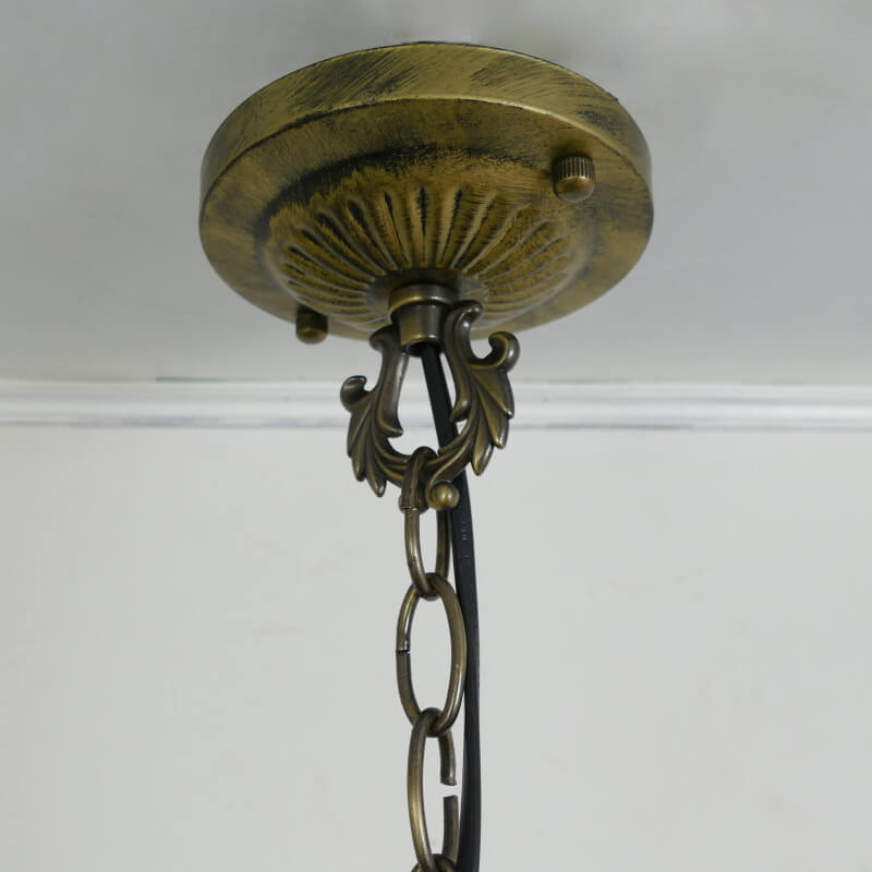 Tiffany Vintage LED Suspension Métal Verre Chambre À Coucher