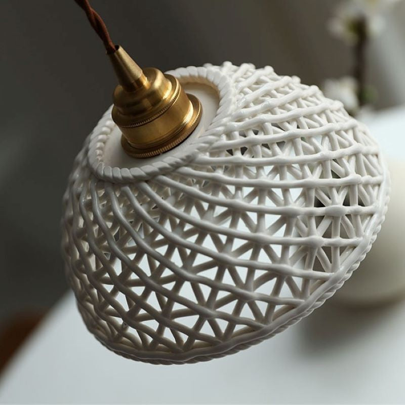 Valentina Suspension Luminaire Retro Nordique Métal/Céramique Chambre