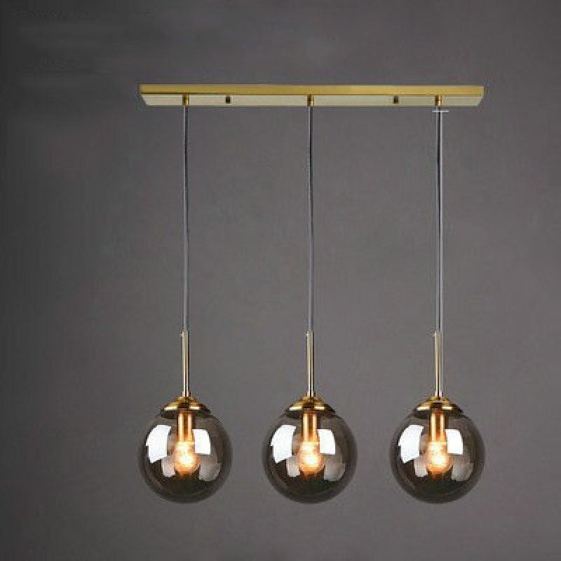 Valentina Luminaires Suspension Verre Transparent Ambre