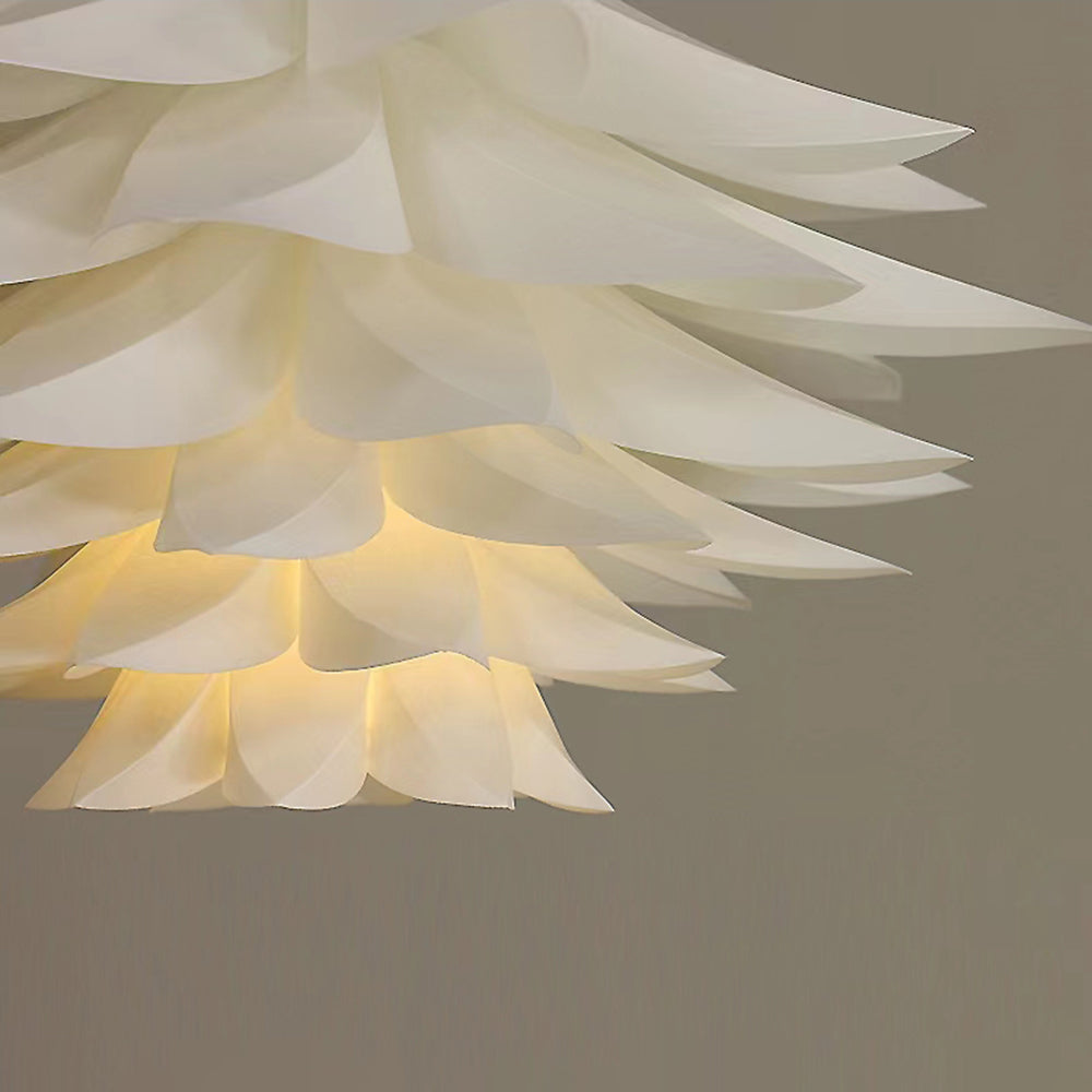 Arisha Suspension Fleur Moderne, Metal/PVC, Blanc, Chambre