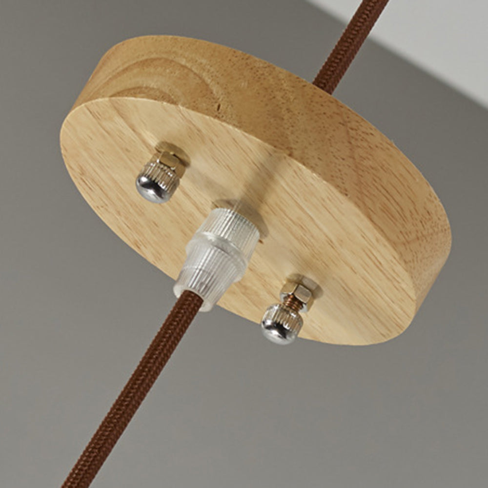 Muto Suspension cylindre Rustique, Bois/Tissu, Vert/Marron, Chamber à Coucher