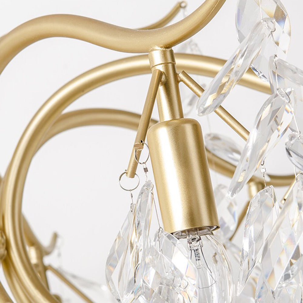 Kristy Suspension Multi Luxueux, Cristal/Cuivre, Noir/Or, Salon