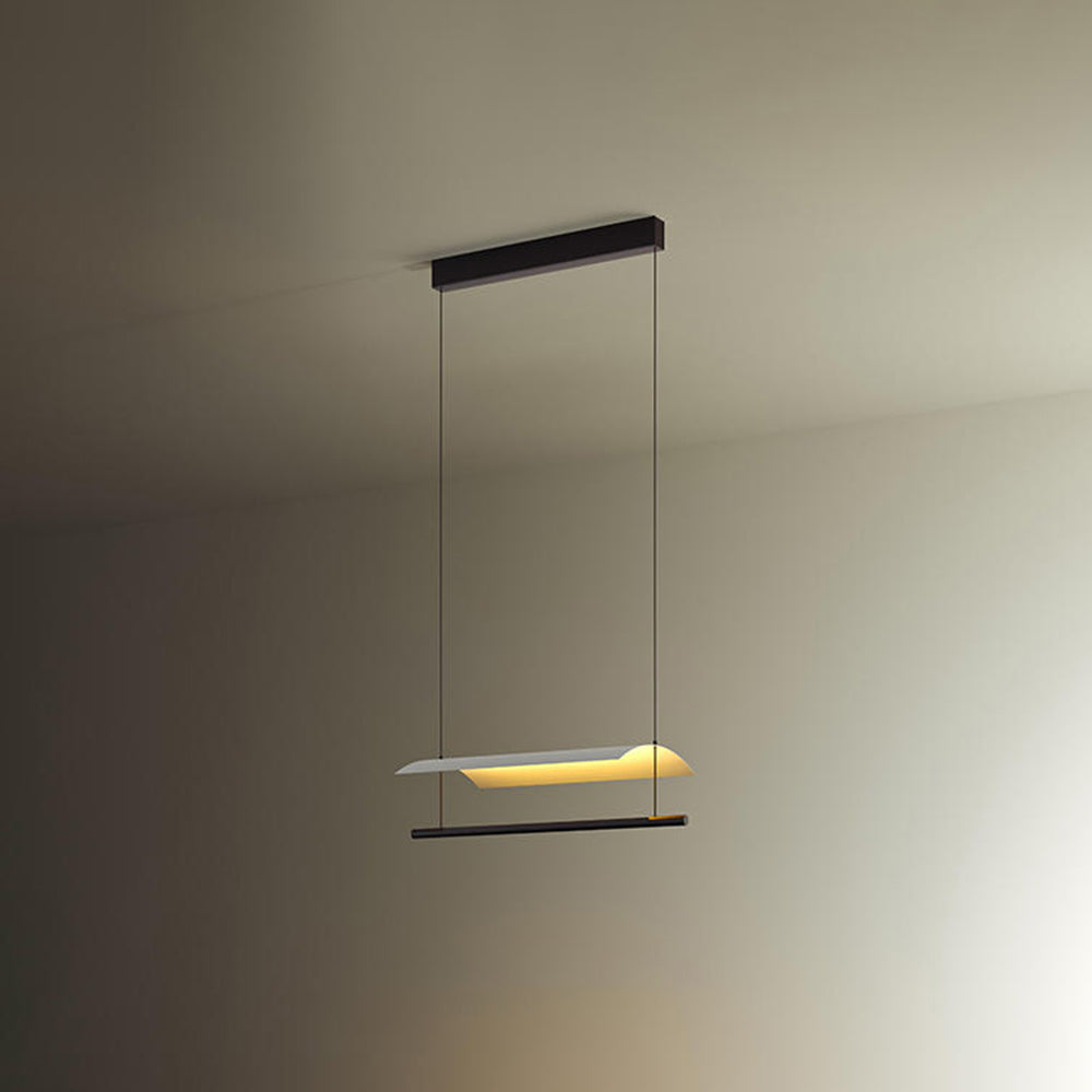 Ray Suspension Linéaire Inhabituel, Métal/Acrylique, Noir, Salon/Restaurant