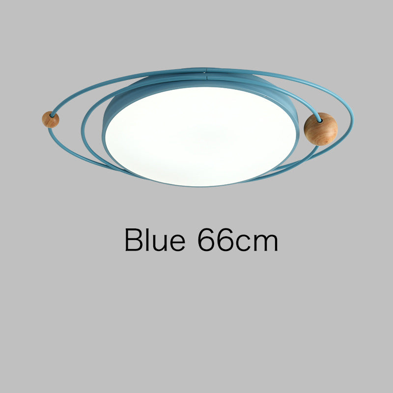 Arisha Plafonnier Rond Moderne, Metal/Bois, Blanc/Noir/Gris/Vert/Bleu, Salon