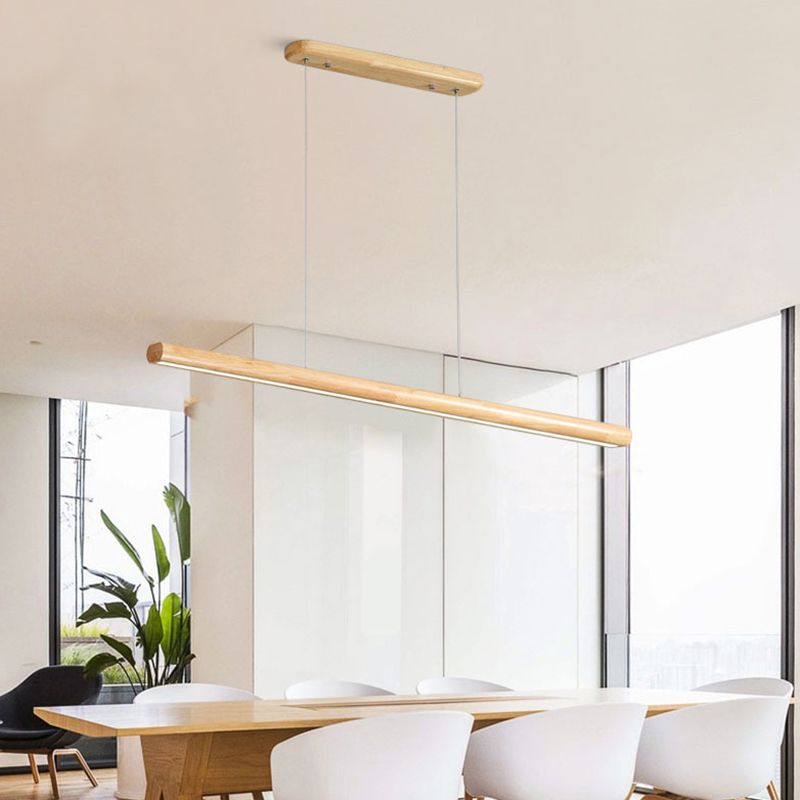 Muto Moderne LED Suspension Métal Bois Chambre à coucher Salon