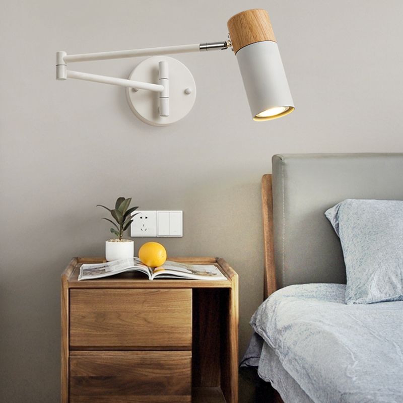 Muto Applique Murale Moderne, Metal, Blanc, Chambre