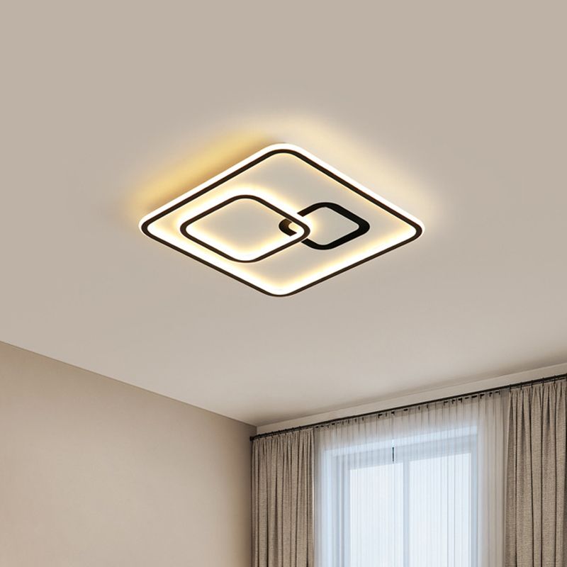 Arisha Moderne LED Plafonnier Noir Acrylique Chambre à Coucher Salon