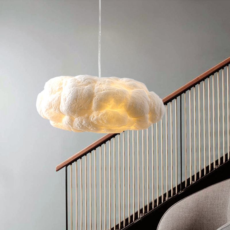 Aria Suspension Nuage Art Deco Blanc Salon/Chambre à Coucher