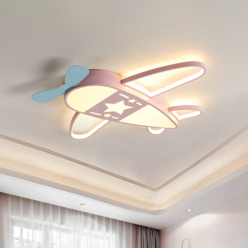 Valentina Moderne LED Plafonnier Bleu Rose Métal Acrylique Salon