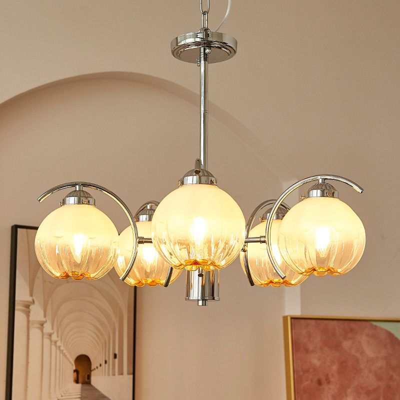 Valentina Lustre Moderne, Metal/Verre, Blanc, Chambre