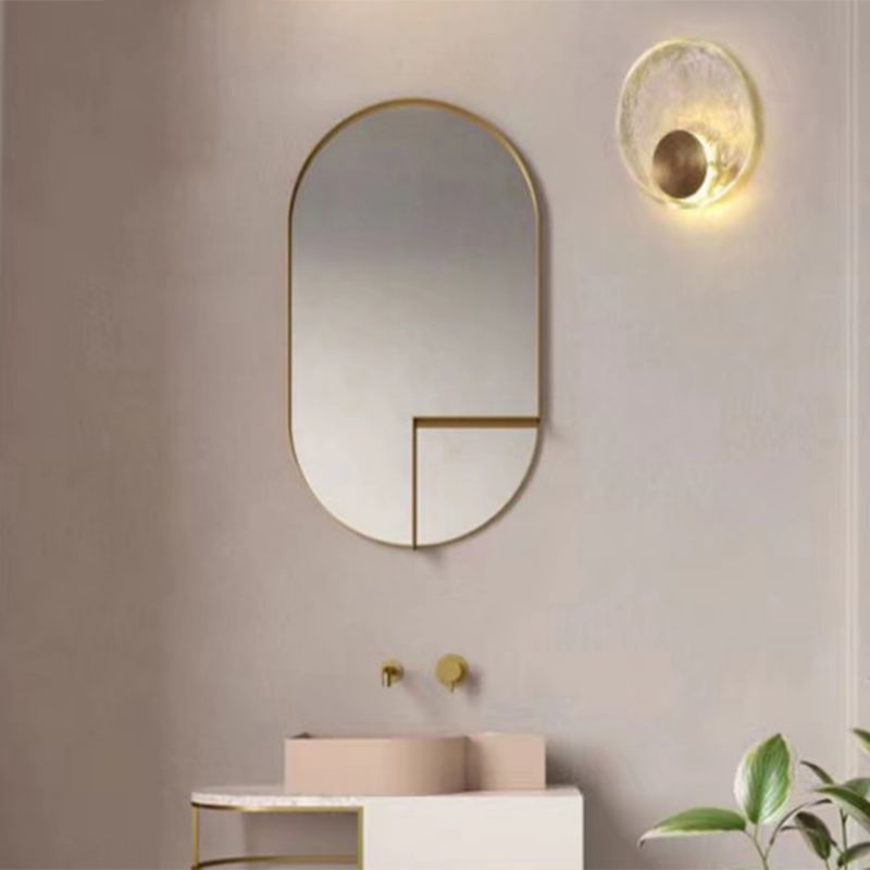 Kristy Applique Murale Rounde Moderne, Cristal/Métal, Or, Chambre à Coucher
