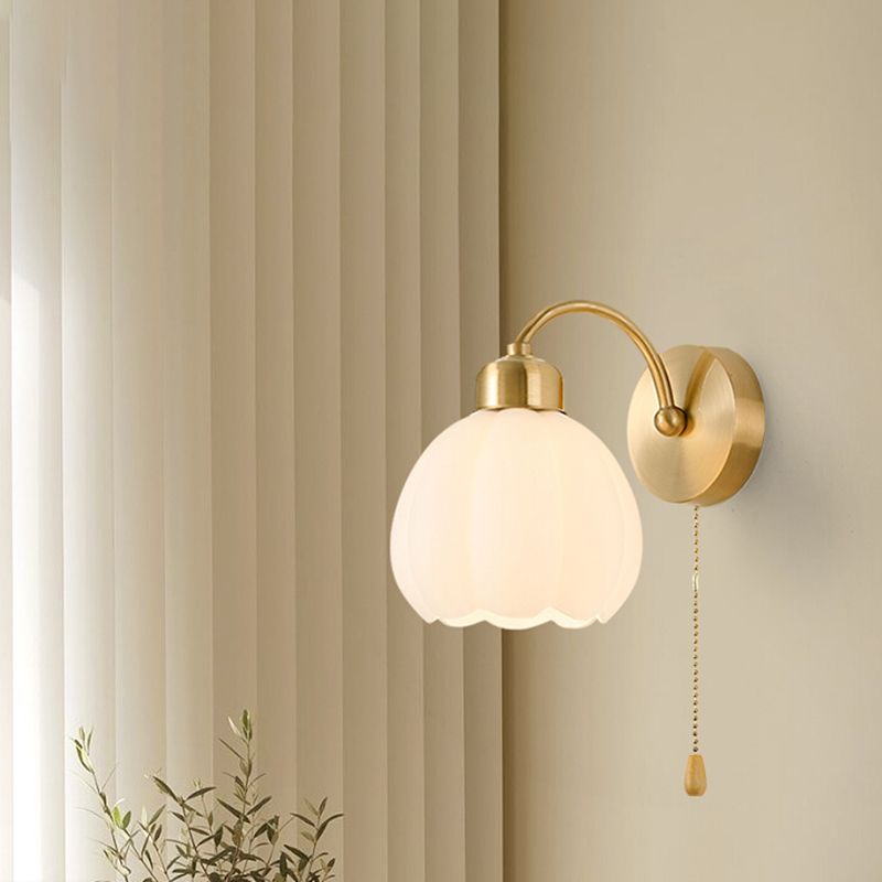 Arisha Applique Murale Fleur Rustique, Métal/Verre, Chambre