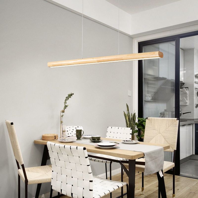 Muto Moderne LED Suspension Métal Bois Chambre à coucher Salon