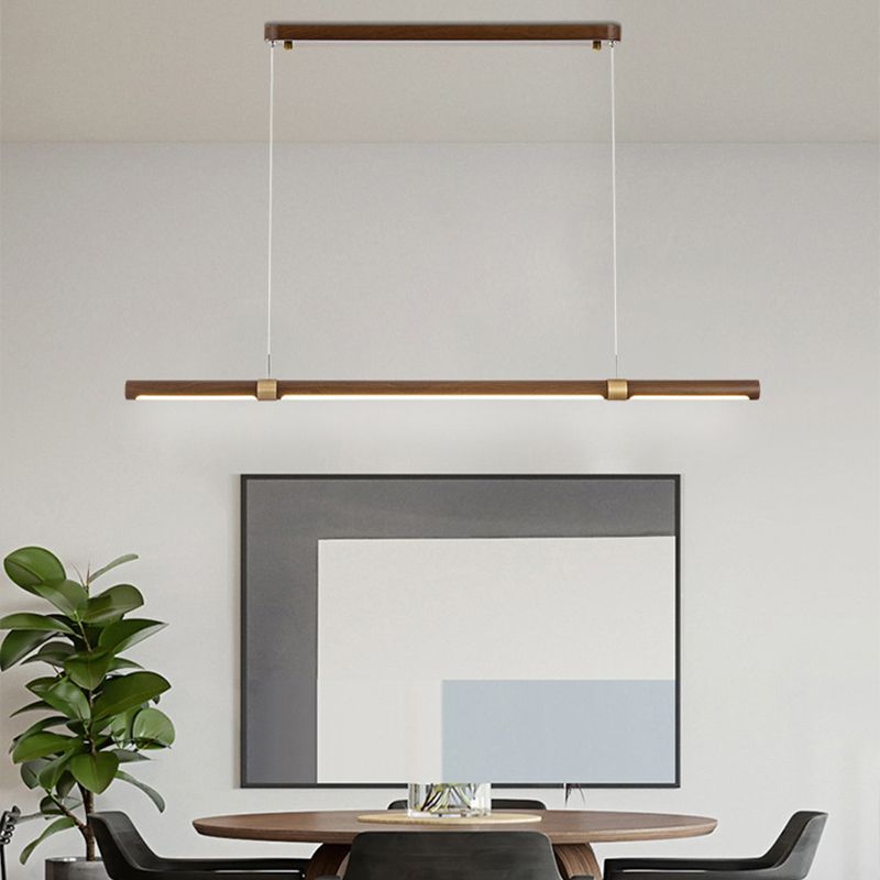 Muto Design Italien Luminaires Suspensions Linéaire Rustique Métal/Acrylique Bois Cuisine/Chambre