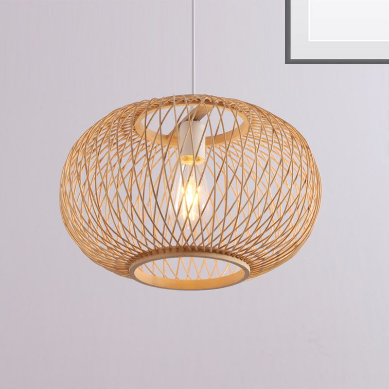Ritta Vintage LED Suspension Acrylique Rotin Salle à Manger Chambre à coucher