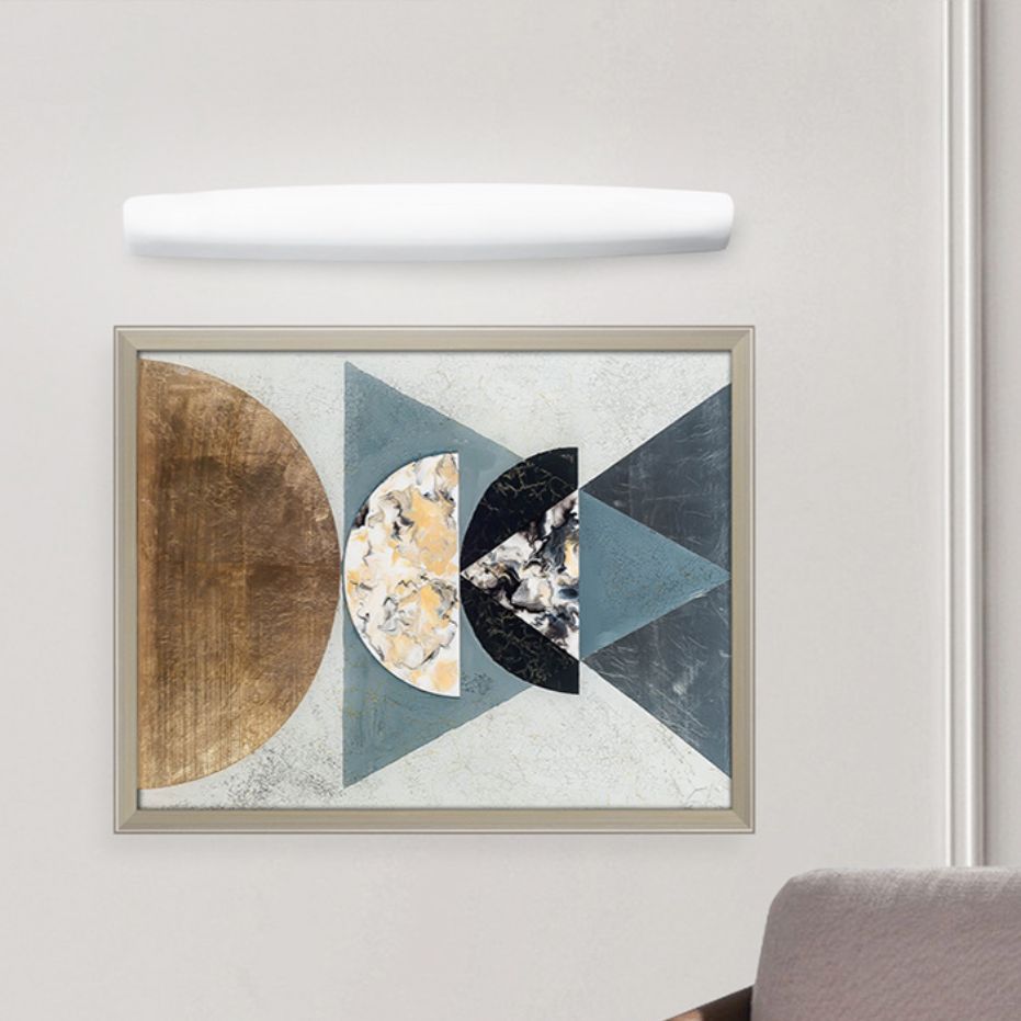 Ray Applique de Vanité Miroir Minimaliste, Blanc, Bureau
