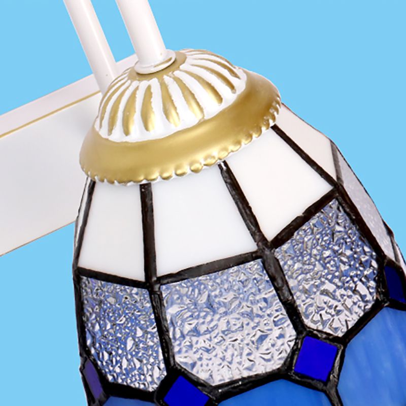 Tiffany Applique Murale de Vanité Fleur Tiffany, Verre/Métal, Chambre