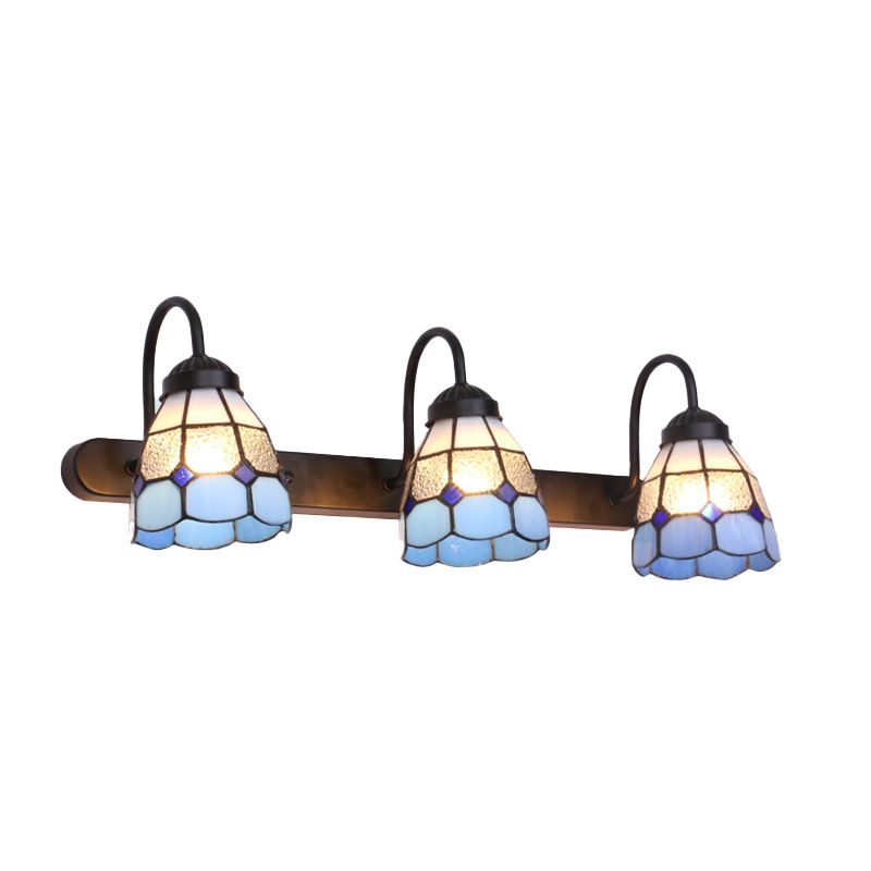 Tiffany Applique Murale de Vanité Fleur Tiffany, Verre/Métal, Chambre