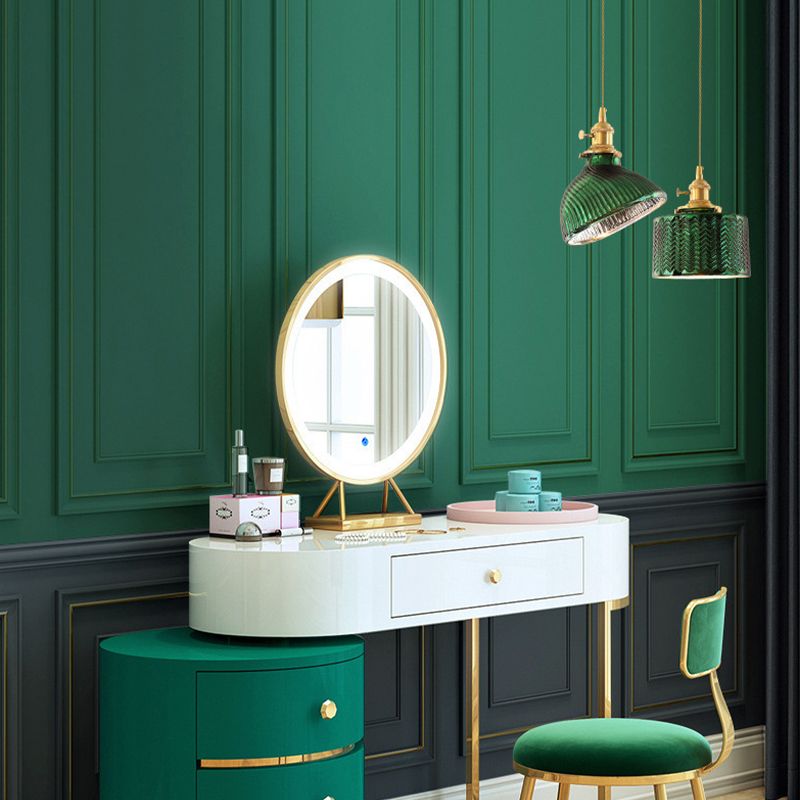Valentina Suspension Cylindre/Géométrie Vintage, Métal/Verre, Vert, Salle à Manger