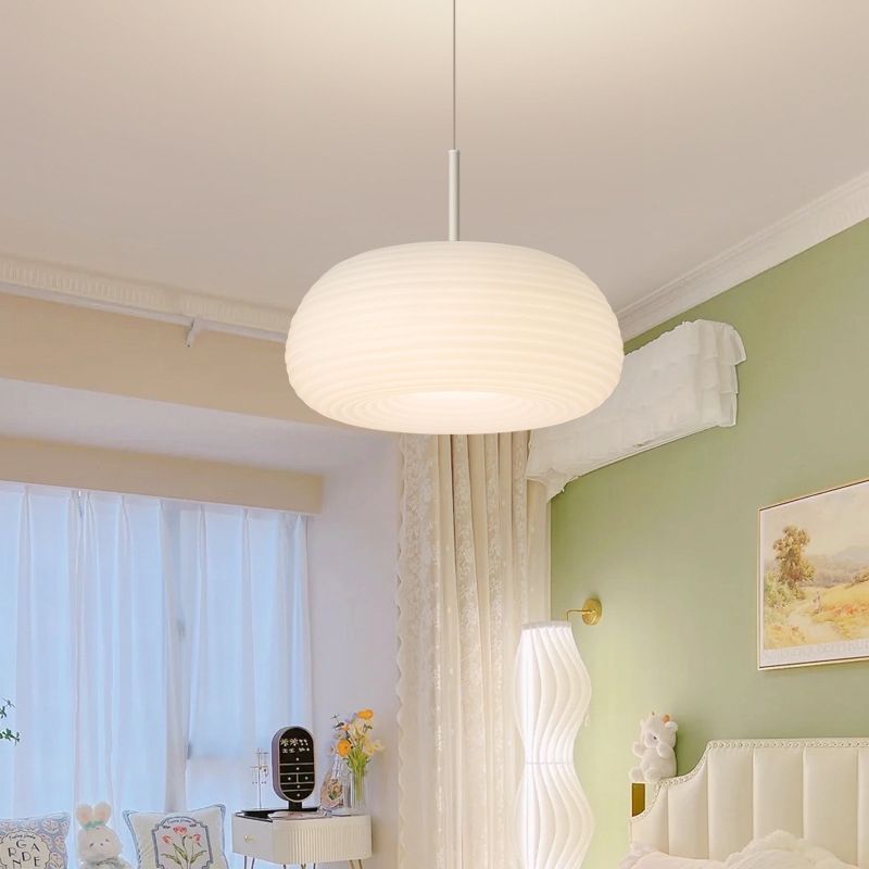 Valentina Suspension Tambour Naturelle, Blanc, Chambre