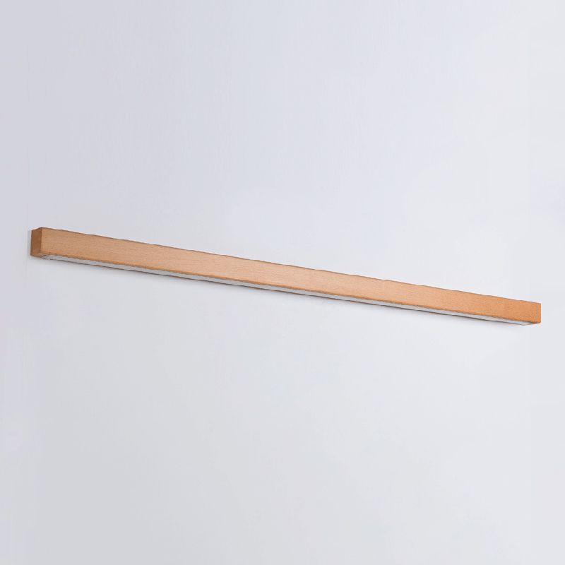 Muto Applique Murale Miroir Linéaire Minimaliste Bois Salon