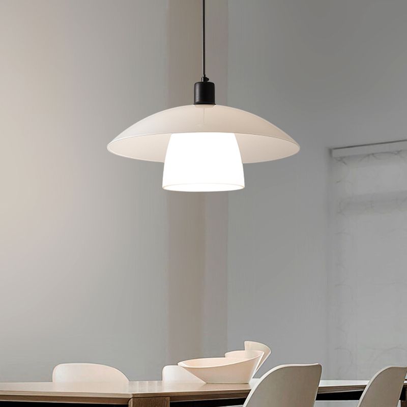 Arisha Suspension Dôme Nordique, Verre/Metal, Blanc, Chambre
