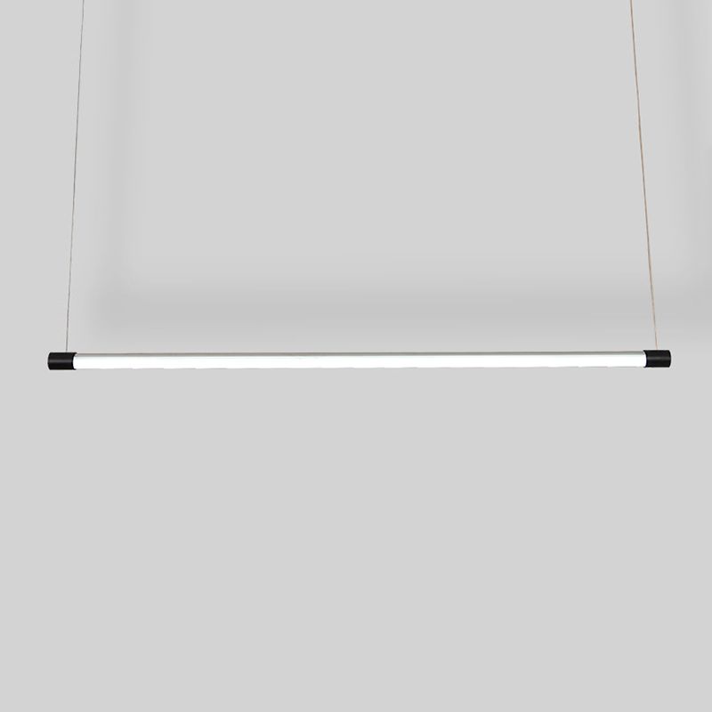 Ray Linéaire LED Suspension Noire Argent Métal Chambre à coucher