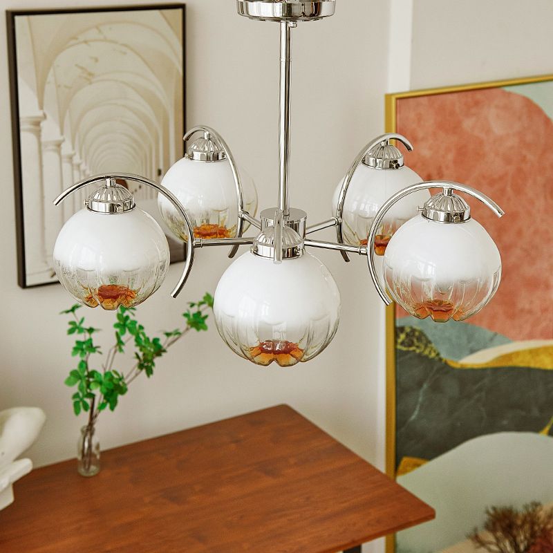 Valentina Lustre Moderne, Metal/Verre, Blanc, Chambre