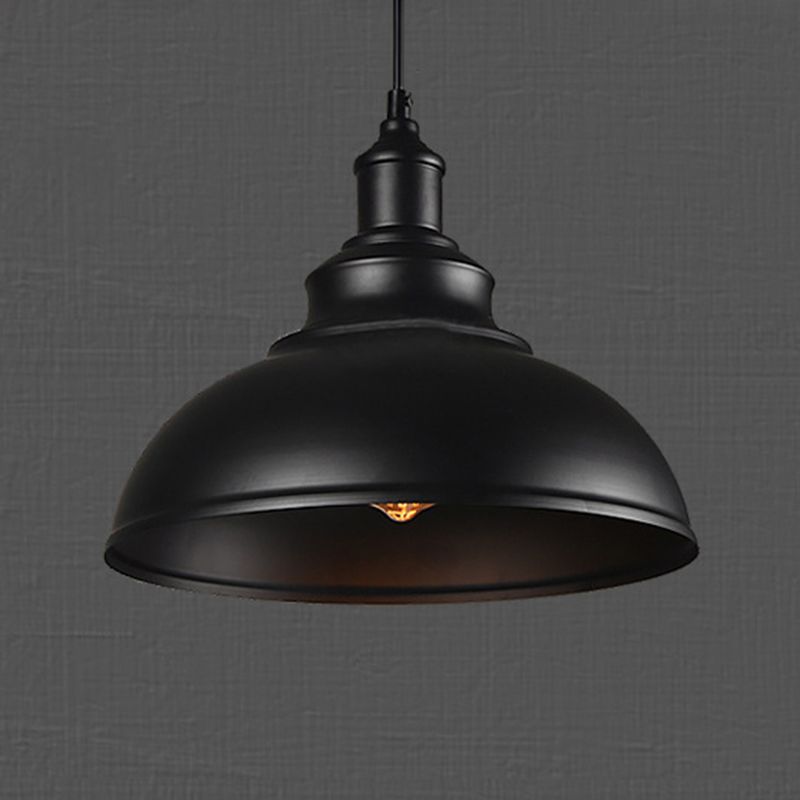 Arisha Rétro Industrielle LED Suspension Noir Blanc Gris Métal Salle à manger