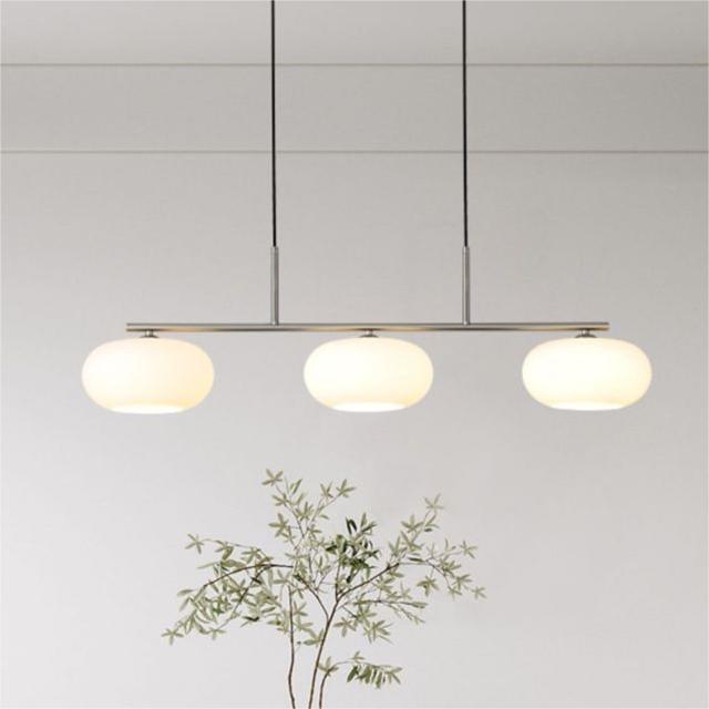 Valentina Suspension Multi Moderne, Verre/Metal, Blanc, Salon