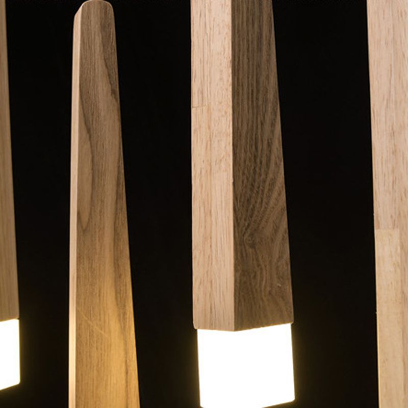 Muto Linéaire LED Suspension Bois/Acrylique Chambre à coucher Salle à manger