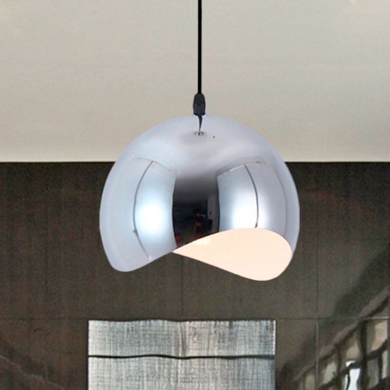 Arisha Luminaires Suspensions Dôme Moderne Métal Noir/Rose Rouge/Chromé Salon